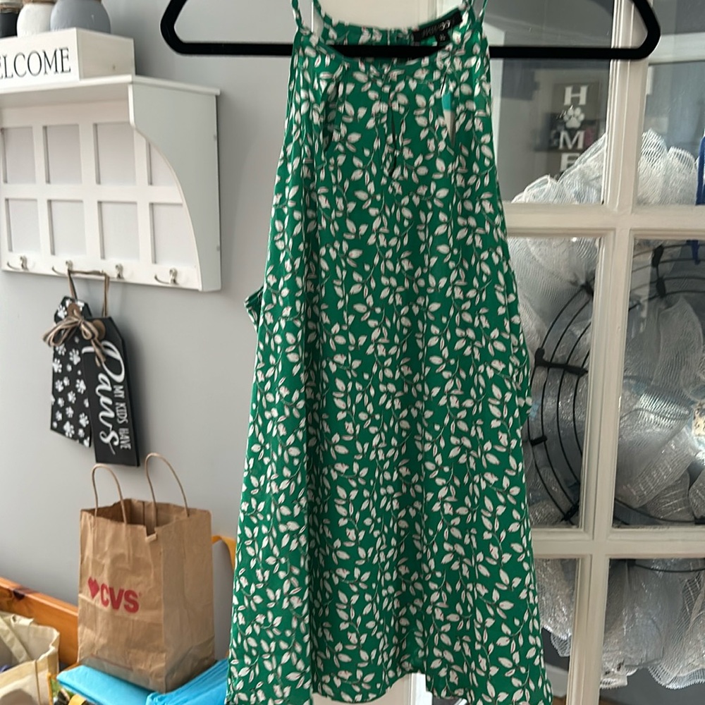 NWT Papermoon Walita cutout detail halter blouse size xl green floral